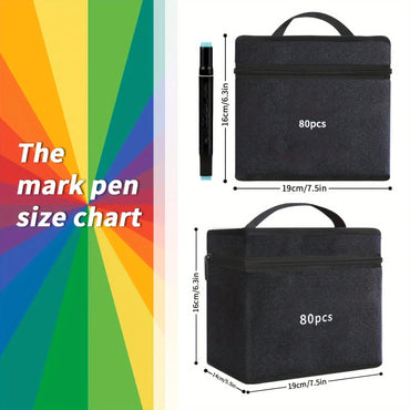 Markers, 80/120/168 Colors Two Color Professional Permanent Sketch Markers For Adult Coloring, Illustration And Artistic Drawing