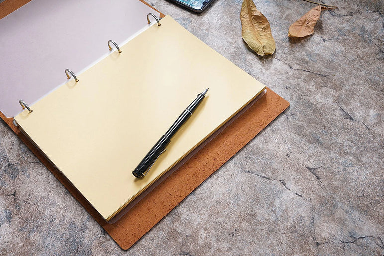 First-layer Cowhide Notebook A4 Enlarged Notebook Crazy Horse Leather Binder Thickened Sketchbook Retro Notepad Gift Notebook