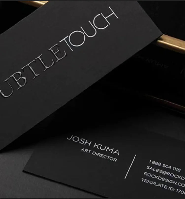 High-end Dusiness Card Customization 500g Dlack Card Paper Business Hot Stamping Free Design Business Card Custom Printing