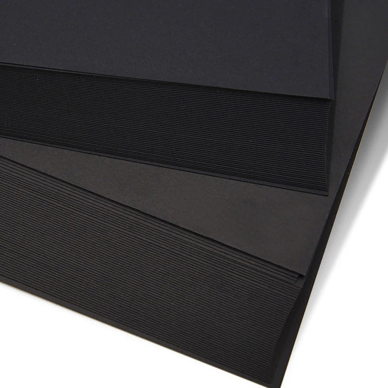 A4 180G200G300G 20/50PCS Black Cardboard Paper Handmade Card Paper DIY PackageThick Watercolor Painting Origami Crafts Pack