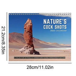 2023 Unique Nature Dick Pics Funny Nature Dicks Pics Wall Calendar Creative WhiteElephant And Secret Santa Gag Gift