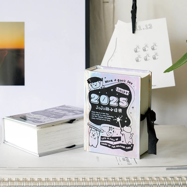 Journal GO 372 sheets 2025 Mini Calendar Note Portable Memo Calendar Student Stationery Delicate Calendar School Office Supplies