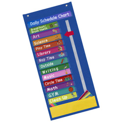 Kids Daily Schedule Pocket Chart Teacher Classroom Scheduling Charts Durable Schedule Chart For Preschool Homeschool Office