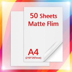 50Sheets A4 Paper Cold Laminated Film Holographic Sand Foil Glitter Glass Hot Stamping On Photo Laminating Film to Protect Photo