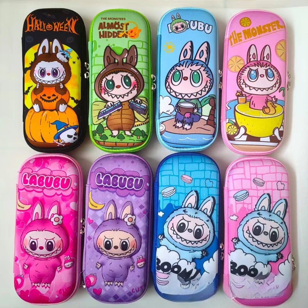 Kawaii 3D multiple anime EVA large-capacity waterproof lightweight student pencil cases, school supplies and stationery bags