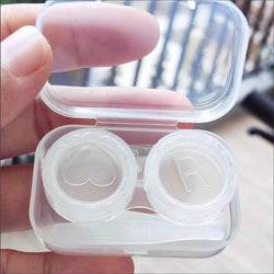Contact lens storage box set plastic tweezers silicon suction rod set storage set