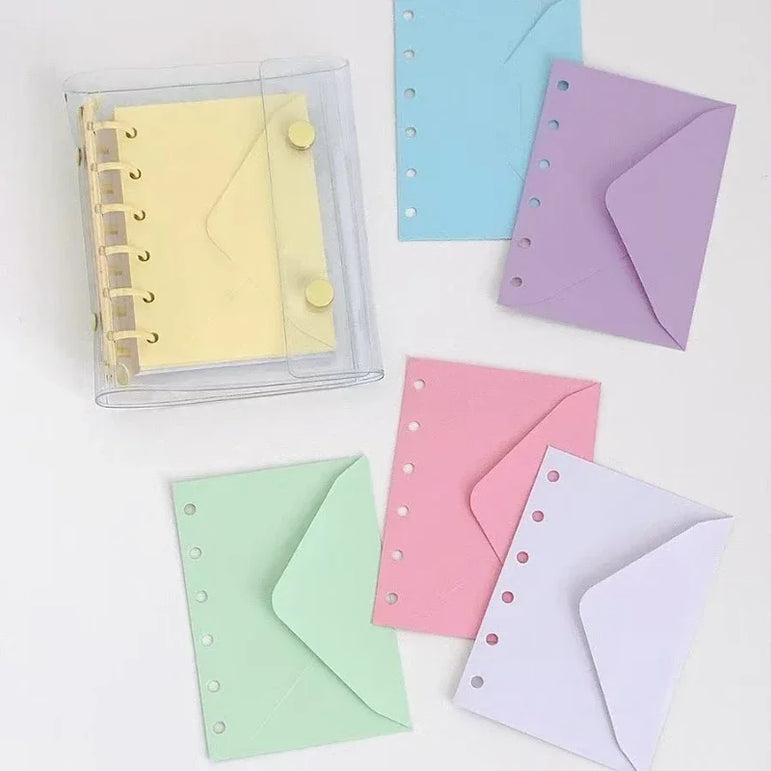 30 pcs A7 binder pocket - no zipper, 6-pole budget envelope and A7 wallet with money and material organization insert