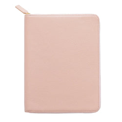 Moterm Genuine Pebbled Grain Leather A5 Zip Cover with Top Pocket Cowhide Planner Zipper Notebook Organizer Agenda Journal Diary