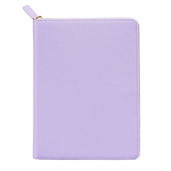 Moterm Genuine Pebbled Grain Leather A5 Zip Cover with Top Pocket Cowhide Planner Zipper Notebook Organizer Agenda Journal Diary