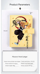 Demon Slayer Kawaii Notebook Kamado Nezuko Handbook Flipchart School Supplies Office Pu Material Children's Day Birthday Gift