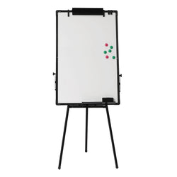 36 x 24 Inches Magnetic White Board Easel Stand Black Folding Dry Erase Whiteboard Kids Doodle for Office School Home