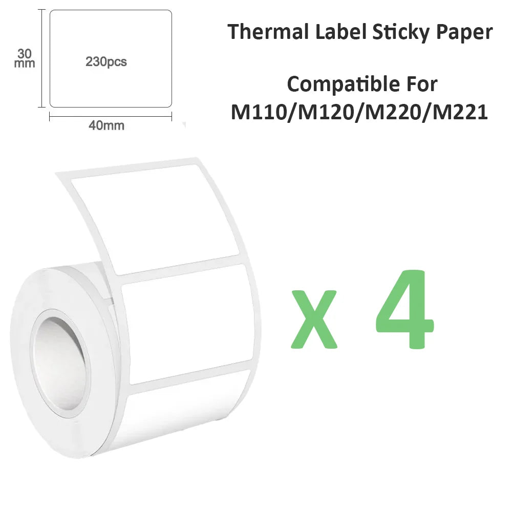 40x30mm High-Gloss Thermal Labels - Waterproof Self-Adhesive Stickers for Office/Retail/Packaging