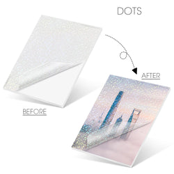 10 Sheets Cold Laminating Film Glossy Transparent Label Sticker Self Adheisve Lamination Film Waterproof Overlay Photo Picture