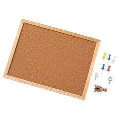 Cork Blackboard Bulletin Board Corkboard DIY with Push Pins Home Office Hanging Display Board Office School Wood Drafting Board