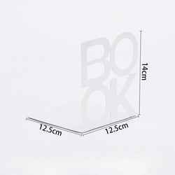 1Pcs Bookend Book Stand Support Sample Bookend Iron Desktop Art Non Slip Rack Shelf Holder School Stationery Office Accessories