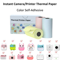 Self-Adhesive Instant Camera Print Refill Paper- Photo Printer Thermal Paper Rolls Instant Print Camera Refill Paper,57x30mm