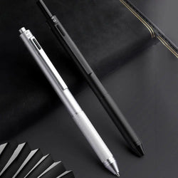 4 In 1 Multifunction Gel Pens Gravity Sensor Metal Retractable Ballpoint Pen 3 Color 0.7mm Ballpoint+0.5mm Mechanical Pencil