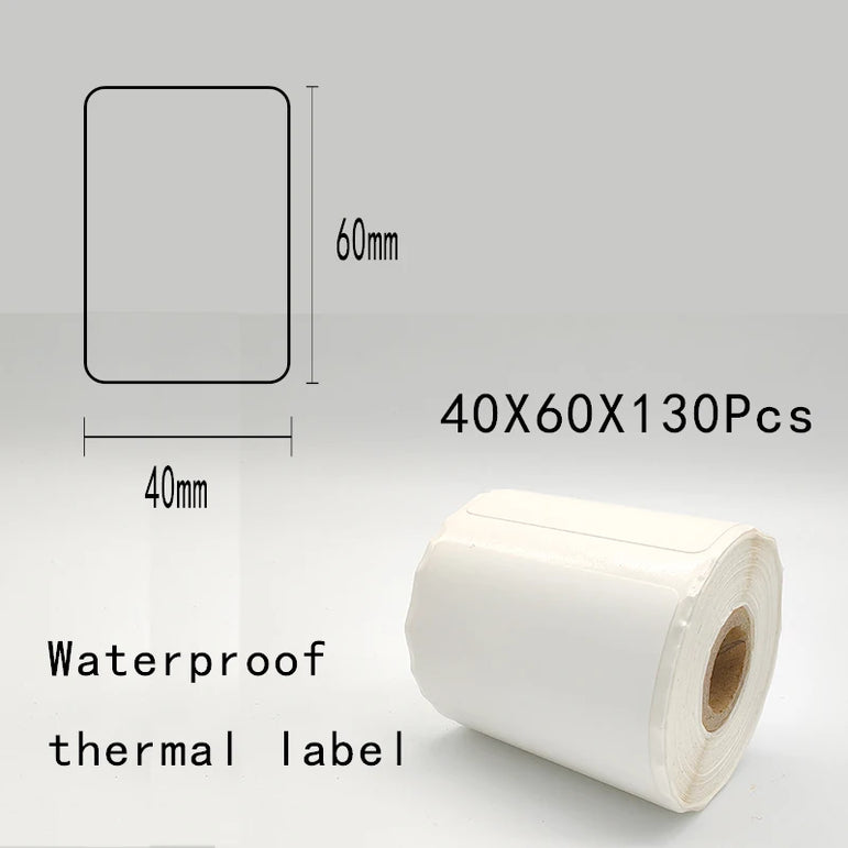 5PK Thermal Adhesive Label Papers for P1 Label Papers DP23 DP30 DP80 Label Maker  Waterproof  Tear Resistant Sticker