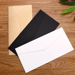 1/6/12 PCS Classical White Black Kraft Blank Mini Paper Window Envelopes Wedding Invitation Envelope Gift Envelope
