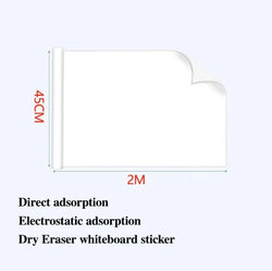Width: 45CM Reusable Static Whiteboard Adheres To Walls Without Damage Easy To Apply and Remove Dry Eraser White Board