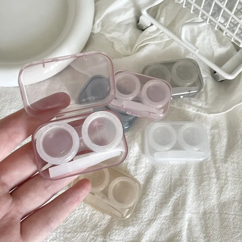 Contact lens storage box set plastic tweezers silicon suction rod set storage set