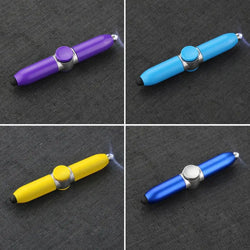 Creative Fingertip Gyroscope Pens Gyro Spinner Light Fidget Toy Pen With Led Relief Stress Finger Ballpoint Pen