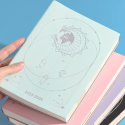 July 2025-June 2026 Planner Notebook English Agenda  A5 PU Leather Cover School Agenda Plan Weekly Monthly Diary Organizer