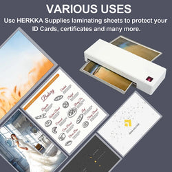 A4 100 Pack Laminating Sheets 8.7x12.1 Inches Thermal Laminating Pouches 50 mic Thickness Laminating Film