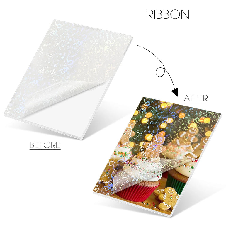 10 Sheets Cold Laminating Film Glossy Transparent Label Sticker Self Adheisve Lamination Film Waterproof Overlay Photo Picture