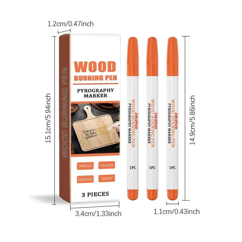 Wood Burning Pen 3 Pieces Wood Markers Wood Burning Tool Wood Burning Kit Wood Stain Markers For Christmas New Year Family
