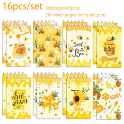 16pcs Football Mermaid Animals Mini Spiral Pocket Notebooks Memo Pad Coil Booklet Notepads For Kids Gifts Party School Diaries