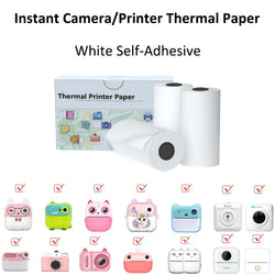 Self-Adhesive Instant Camera Print Refill Paper- Photo Printer Thermal Paper Rolls Instant Print Camera Refill Paper,57x30mm