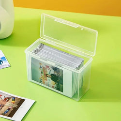 1PCS Card Holder Transparent Idol Kpop Albumes Photo Storage Photocards Small Card Collection Organizer Box Case Container