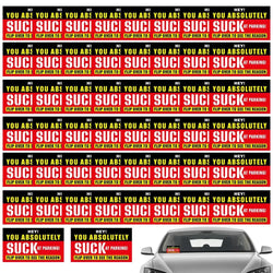 50Pcs Bad Parking Cards You Absolutely Suck At Parking Cards, Bad Parking Cards Parking Violation Tickets Funny Hilarious Prank