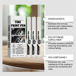 White Paint Pens 3X Paint Pens Tire Markers Quick Dry Marking Pens Oil Based Marker Pen Waterproof Permanent Markers For Rubber