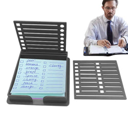 Sticky Note Dispenser  Sticky Pads Sticky note holder Versatile Desk Sticky Note Stencil Double Insert Template Storage Box