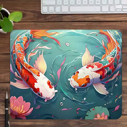 Carp pattern large mouse pad high-definition printing desk pad anti slip rubber base game accessories - e-sports office home