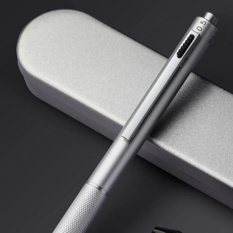 4 In 1 Multifunction Gel Pens Gravity Sensor Metal Retractable Ballpoint Pen 3 Color 0.7mm Ballpoint+0.5mm Mechanical Pencil