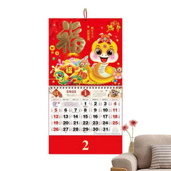 Year Of The Snake Wall Calendar 2025 New Year Wall Planner Calendar Traditional Chinese 2025 Lunar New Year Calendar