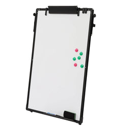 36 x 24 Inches Magnetic White Board Easel Stand Black Folding Dry Erase Whiteboard Kids Doodle for Office School Home