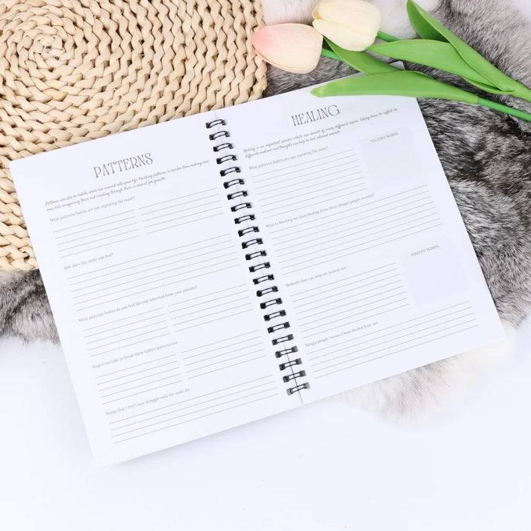 Self-help personal growth notebook: a daily writing guide to integrating and transcending the shadow, spiral bound soft cover