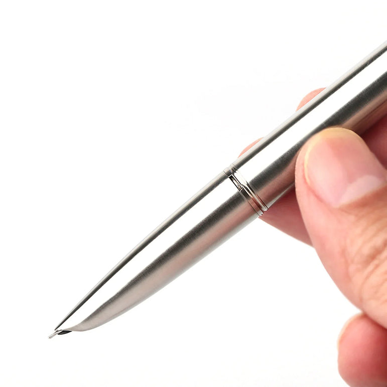 MOONMAN Ti200 Titanium Alloy Fountain Pen F 14K Gold 0.5mm nib with Converter Office Business Smooth Writing Ink Pen gift pens