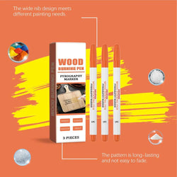 Wood Burning Pen 3 Pieces Wood Markers Wood Burning Tool Wood Burning Kit Wood Stain Markers For Christmas New Year Family