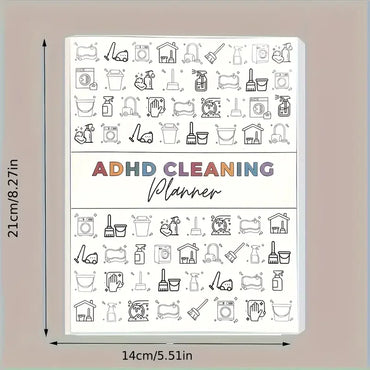 ADHD Cleaning Planner Bundle – Includes Home Cleaning Schedule, Weekly, Monthly, Year-Round Cleanliness Tips, Family Chore Chart