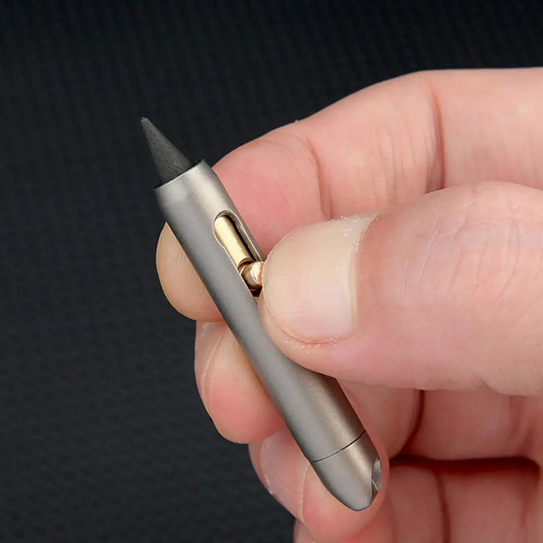 Metal Inkless Pen Titanium Alloy Forever Everlasting Pencil Desk Decor Pocket Pen For Writing Unique Keychain Pendant School