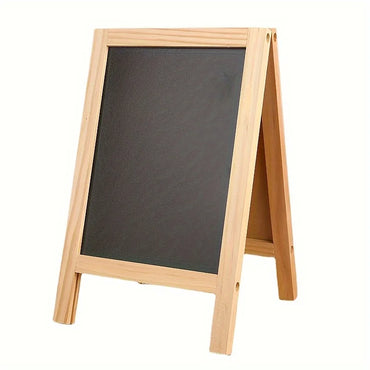 1pc, Freestanding Wooden A Frame Double Sided Chalkboard For Tabletop Menu Board, Wedding Message Sign, Party Supplies