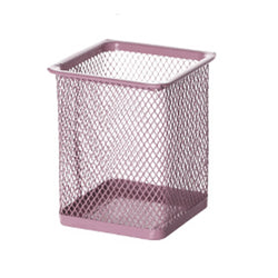 1Pcs Pencil Holder Office Desk Metal Mesh Square Round Pen Pot Cup Case Container Organiser Durable Pencil Case