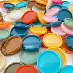 500pcs 24 28mm 32mm Notebook Ring Buckle High Gloss Plastic Disc Buckle Album Journal Planner Mushroom Hole Binding Ring Buckle
