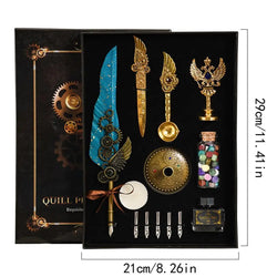 Feather Quill Pen Calligraphy Feather Pen Stationery Set Complete Calligraphy Feather Pen Set Accessories For Christmas