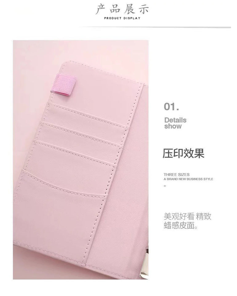 Demon Slayer Kawaii Notebook Kamado Nezuko Handbook Flipchart School Supplies Office Pu Material Children's Day Birthday Gift